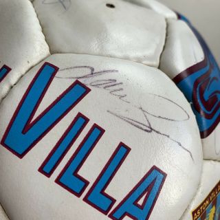 Aston Villa 100 Vintage 90s Squad Signed Football.  Rare And Collectible