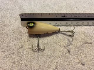 Heddon Chugger Jr.  Bone Color Old Fishing Lure 9 2