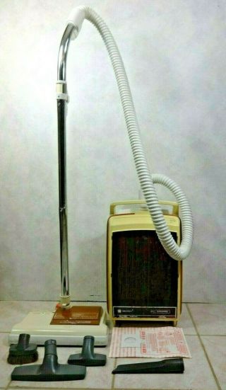 Rare Vtg Kenmore Sears Best Powermate 116 Canister Vacuum Cleaner,  Attach 22998