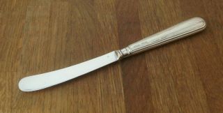 Antique / Vintage Cutlery - Butter Knife Hallmarked Silver On Handle = 6.  9 " 1