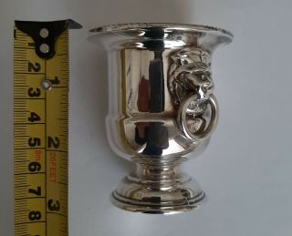 Viners Of Sheffield England Silver Plated Miniature Wine Urn Lion Head Handles