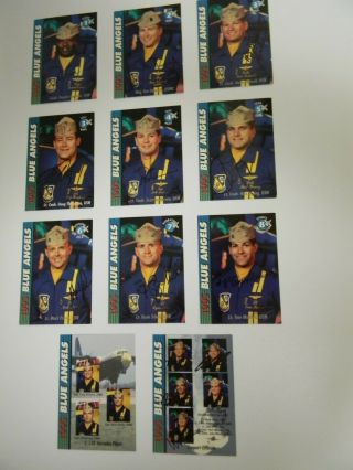 U.  S.  Navy Blue Angels Rare Autographed Collector Cards For 1995