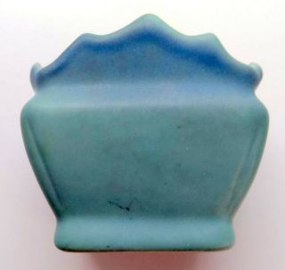 Van Briggle Pottery Bowl Vase Turquoise 4 " X 3.  5 " H X 2.  25 "