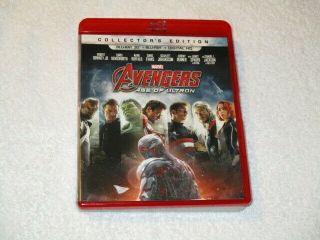 3d Movie Blu Ray Avengers Age Of Ultron Rare Red Case Awesome Comics Hulk