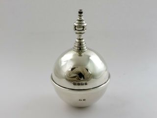 Rare " Mine " Silver Table Lighter Birmingham 1916 Self - Righting Spirit Lamp Cigar