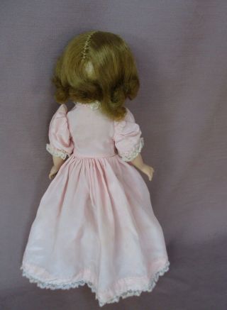 Vintage 1950 ' s Madame Alexander Cissette Doll & Tagged Pink Robe Played With 3