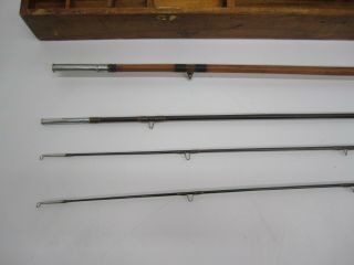 Vtg Kiraku & Co Japan Grampus Split Bamboo Fishing Rod 3