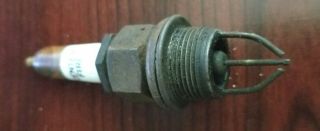 Antique Very Rare Ccenterfire Brand Spark Plug 7/8 Thread 4 Inches Long