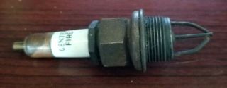 Antique Very Rare Ccenterfire Brand Spark Plug 7/8 thread 4 inches long 2