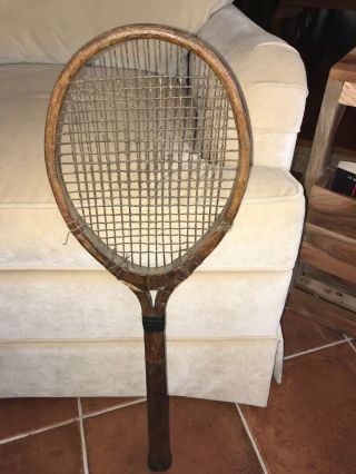 Antique Rare Harry C.  Lee & Co.  York Tennis Racket.