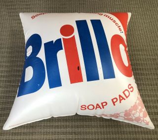 Rare Brillo Soap Pads Inflatable Pillow Vintage 1960 