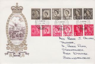 Gb Stamps Rare First Day Cover 1969 Regionals Set On One Cover Windsor
