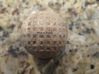 Antique Golf Ball " Max Par " Gutty Bramble Mesh Hickory Era Early 1900s