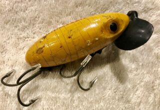 Fishing Lure Fred Arbogast WWII Wood Plastic Lip Jitterbug Tackle Box Crank Bait 2