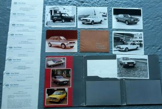 Rare 1978 Ford Range Press Release Literature Pack Escort Fiesta Cortina Capri