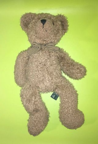Vintage Russ Teddy Bear Plush Berrie & Co Wembly Brown Fur Shaggy Stuffed 14 
