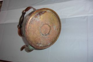 Vintage ANTIQUE SOLID COPPER TEA KETTLE pot 2