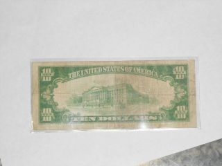 1934 US $10 SILVER CERTIFICATE NOTE CURRENCY RARE HARD TO FIND 2