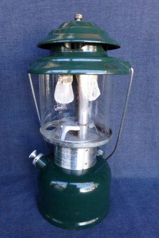 Vintage Coleman Adjustable Two Mantle Lantern Model 288A700 w/ Carry Case - 5 86 3