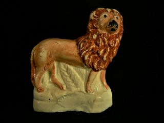 Antique Miniature Staffordshire Lion Rare Estate Fabulous