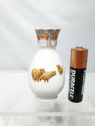 Rare Royal Doulton Miniature Art Deco Vase Sheep Poss 4 Dolls House 2.  75 "
