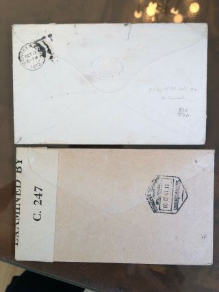 7 2 Rare Portugal Portuguese Colonial Mozambique Postal Covers To Canada 2