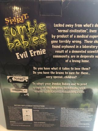 Zombie Baby Spirit Halloween Evil Ernie Animatronic Roaming Sound Activated Rare 3