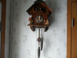 Rare Vintage Black Forest Hummel Musical Germany Cuckoo Clock