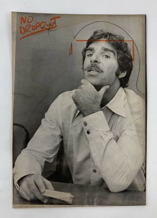 Rare Vtg Harry Reems Press Photo “deep Throat” Pornstar 1970’s Male Porno Actor