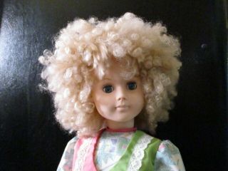 Vintage Eegee Doll 30  Dressed Blonde Hair Blue Sleep Eyes
