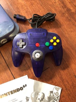 Rare Funtastic Nintendo 64 Launch Edition Grape Purple Console N64 Video Games 2