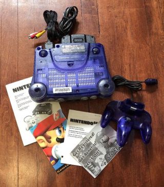 Rare Funtastic Nintendo 64 Launch Edition Grape Purple Console N64 Video Games 3