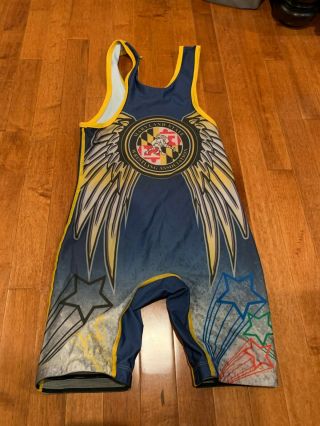 RARE BLUE MARYLAND NATIONAL TEAM SINGLET 2013 SIZE: SMALL 2