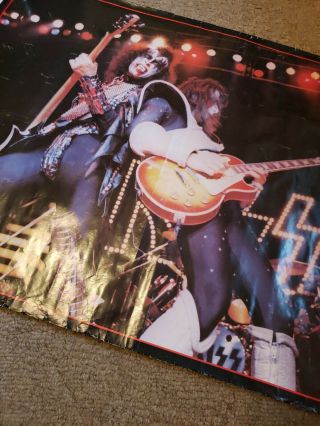 Ace Frehley And Gene Simmons Kiss Poster Vintage Rare 33x24