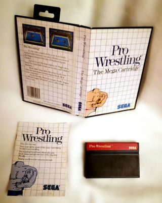Rare Sega Mega Master System Pro Wrestling Game Cartridge 1988