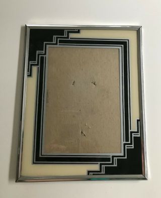 Vintage Reverse Painted Glass Art Deco Picture Frame