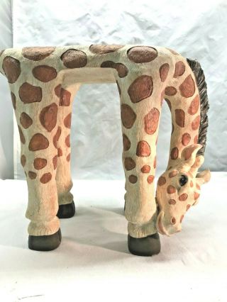 Rare Adorable Giraffe Plant Stand/footstool/toodler Chair