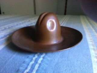 Copper cowboy hat approximately 5 in wide 2
