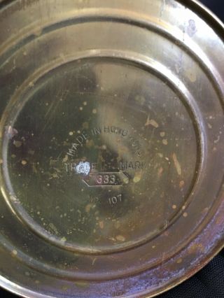 Vtg Antique 333 107 Vintage Garage Oil Pump Can Decor Solid Brass Metal Oiler