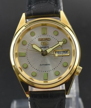 Vintage Seiko Automatic 17 Jewel Gold Plated Day Date Men 