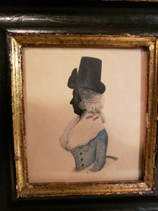 Vintage BORGHESE Italian SILHOUETTE of Portrait of a Lady w/ FRAME 2