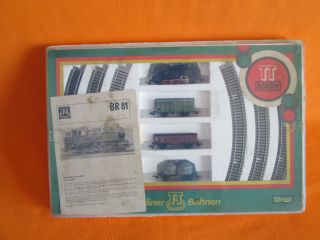 Berliner Bahnen Tt 1:120 Vintage Rare Hobby Train Tt Steam Lok Gdr Set Br 81