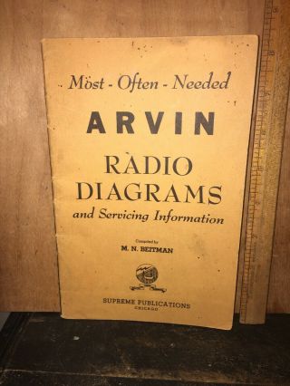 Most Often Needed Arvin Radio Diagrams,  Servicing Information.
