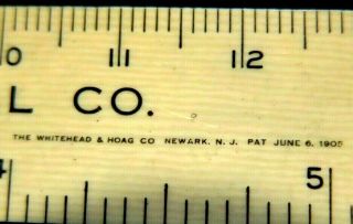 VINTAGE Antique Bausch & Lomb NY Advertising Glasses RULER WHITEHEAD & HOAG CO 2