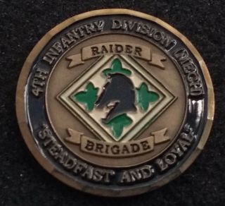 Rare 4th Infantry Division Id Operation Red Dawn Oif Iraq Army Us Challenge Coin