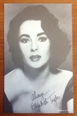 Rare Vintage Elizabeth Taylor Hollywood Actress Penny Arcade Type Card Postcard