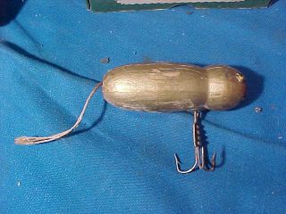 1930s CLARKS WATER SCOUT Wood MOUSE Type FISHING LURE w Orig BOX 3