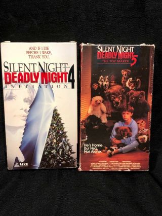 Silent Night Deadly Night 4 & 5 The Toy Maker Vhs Rare Horror Christmas