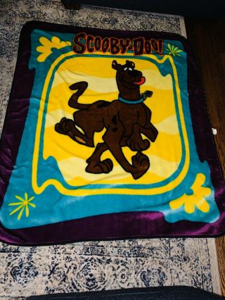 Scooby - Doo Plush Throw Blanket Luxe Thick Warm Rare Hard To Find