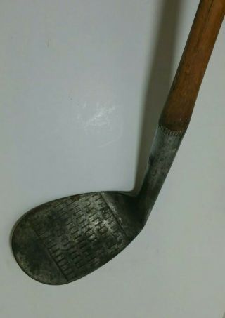 Antique Wooden Hickory Stick Columbia Special Niblic Golf Club